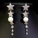 Gradient Star Earrings, Light Trendy, Micro Set With Zircon, Elegant Long Style Tassel Pearls, Thin And Round_voghion.com