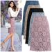 Women's Clothing new summer slim water soluble lace skirt very fairy French niche A line skirt mid length hip skirt_voghion.com
