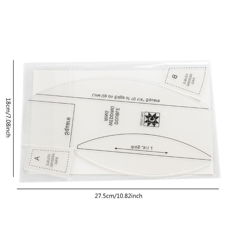 Acrylic patchwork ruler Sewing ruler patchwork template Ruler patchwork tool_voghion.com