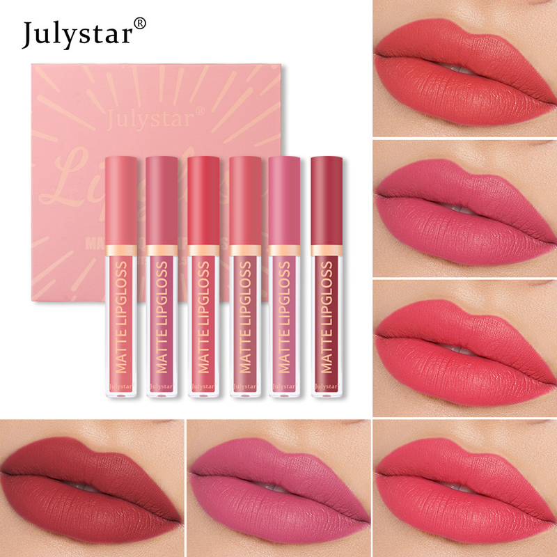 Natural Long-lasting Stick Cup Lip Glaze With Velvet Matte And Non Fading Lipstick Set_voghion.com
