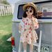 Baby Girls Clothes Sets Autumn Spring Kids Tops Cartoon Strawberry Sweater Skirt 2 Piece 3-7 Years Children Set_voghion.com