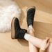 Fleece High-Top Socken Stiefel Studentinnen Trend Warm Casual Baumwollschuhe_voghion.com