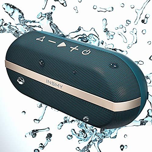 Enceintes Bluetooth portables INSMY, haut-parleur sans fil 20 W, son stéréo puissant, basses riches, IPX7, étanche, flottant, couplage stéréo TWS, 24 heures, Bluetooth 5.0, microphone intégré pour le camping en plein air_voghion.com