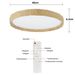 Glitzerlife Deckenlampe LED Deckenleuchte Wohnzimmer - Wohnzimmerlampe Holzoptik Ø40cm 43W Schlafzimmerlampe Dimmbar Mit Fernbedienung Boho Für Küche Flur_voghion.com