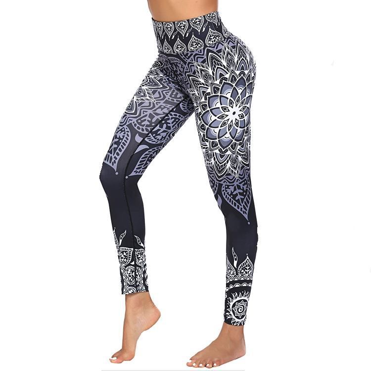 Ženske potiskane fitnes tekaške športne hlače Ozke joga hlače Leggings_voghion.com
