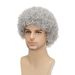 Perruques synthétiques à clips pour hommes, cheveux courts et bouclés, gris, petite coiffure bouclée, perruque duveteuse pour Halloween, cosplay_voghion.com
