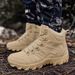 Men's Tactical Boots For Outdoor Training, Hiking & Desert Exploration - Durable PU Leather Combat Shoes Running, Riding Camping Desert Adventure_voghion.com