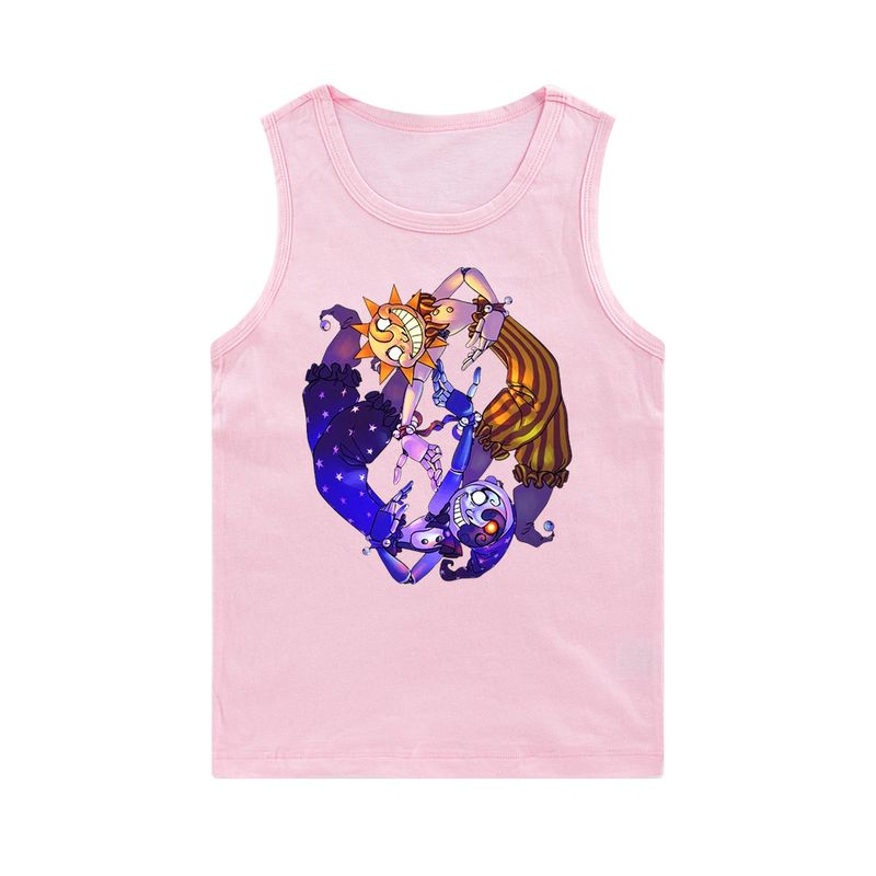 Groot mouwloos vest voor jongens en meisjes met print E476_voghion.com