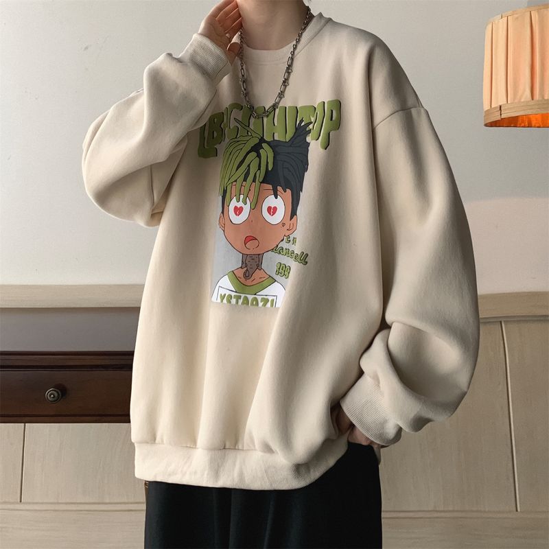 Herren-Pullover mit Rundhalsausschnitt, langärmelig, Sport- und Freizeithemd_voghion.com