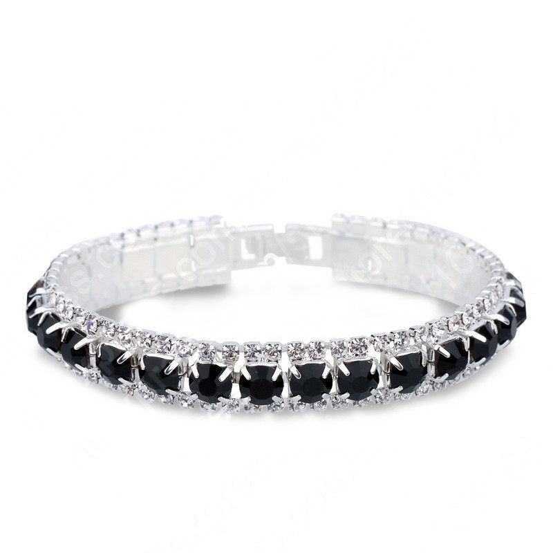 Nova pulseira de strass da moda para mulheres, pulseira de diamantes completa para noivas, roupas de casamento, acessórios para vestidos de noiva_voghion.com