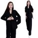 "Plus Size Women's Blazer & Wide-Leg Pants Suit Set Comfortable Business Casual Outfit Spring Autumn Stretch Fabric"_voghion.com