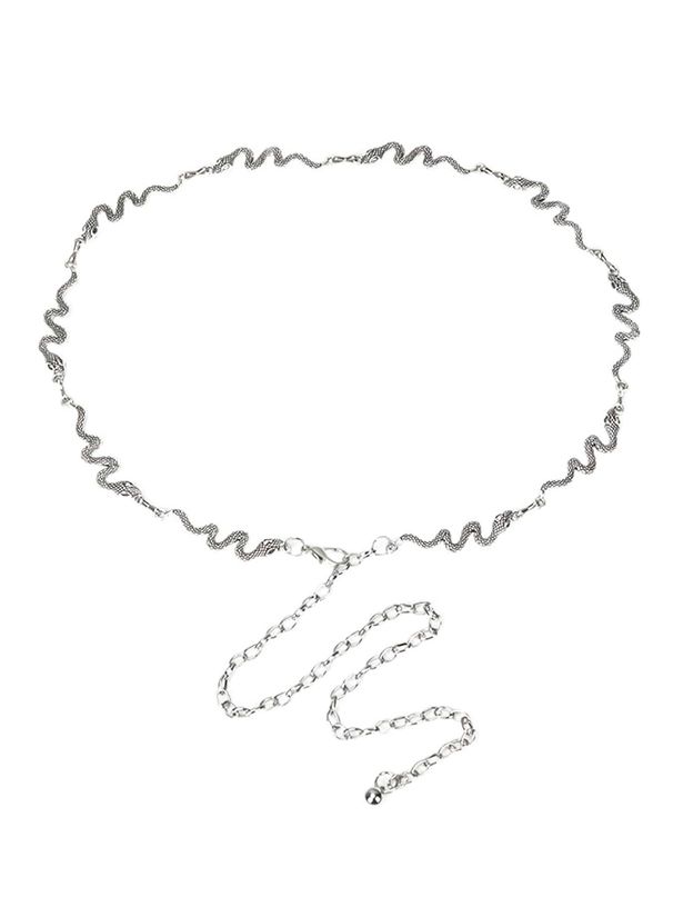 Metal Women's Fashion Versatile Slim Waist Chain Clothing Accessory_voghion.com