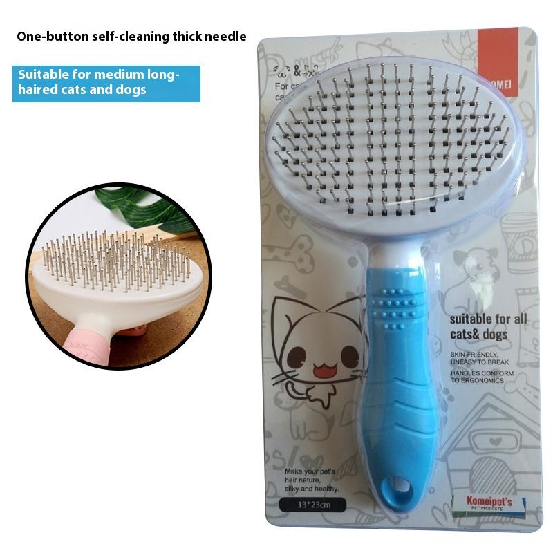 Brosse de beauté pour chien, aiguille autonettoyante pour animaux de compagnie, peigne d'épilation automatique, fournitures pour chats_voghion.com
