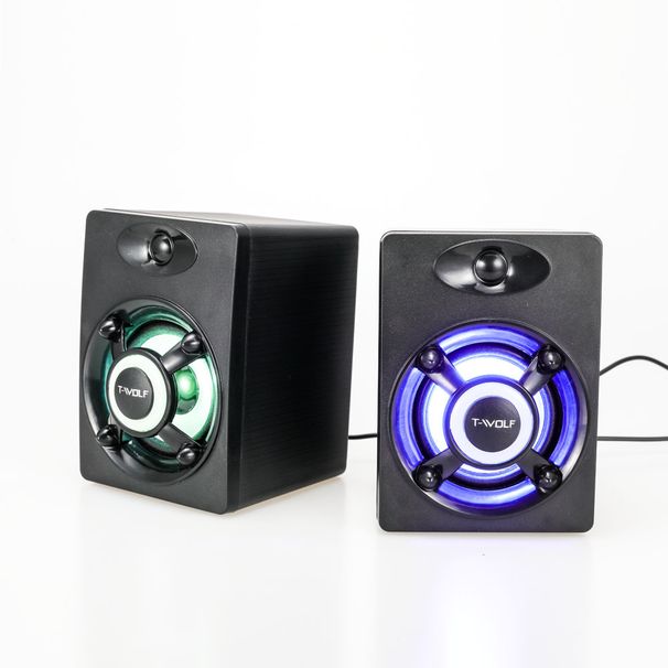 Wired USB Lautsprecher Computer Audio Leucht Computer Home Desktop Desktop Subwoofer_voghion.com