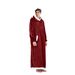 Women's flannel thickened men's and women's robes with long sleeves and blanket hoodie pullover lazy pajamas_voghion.com