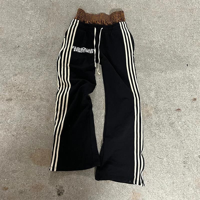 Men's Clothing High Street Hip Hop Straight Pants Men And Women Y2k Harajuku Retro Striped Print Pants Oversized_voghion.com
