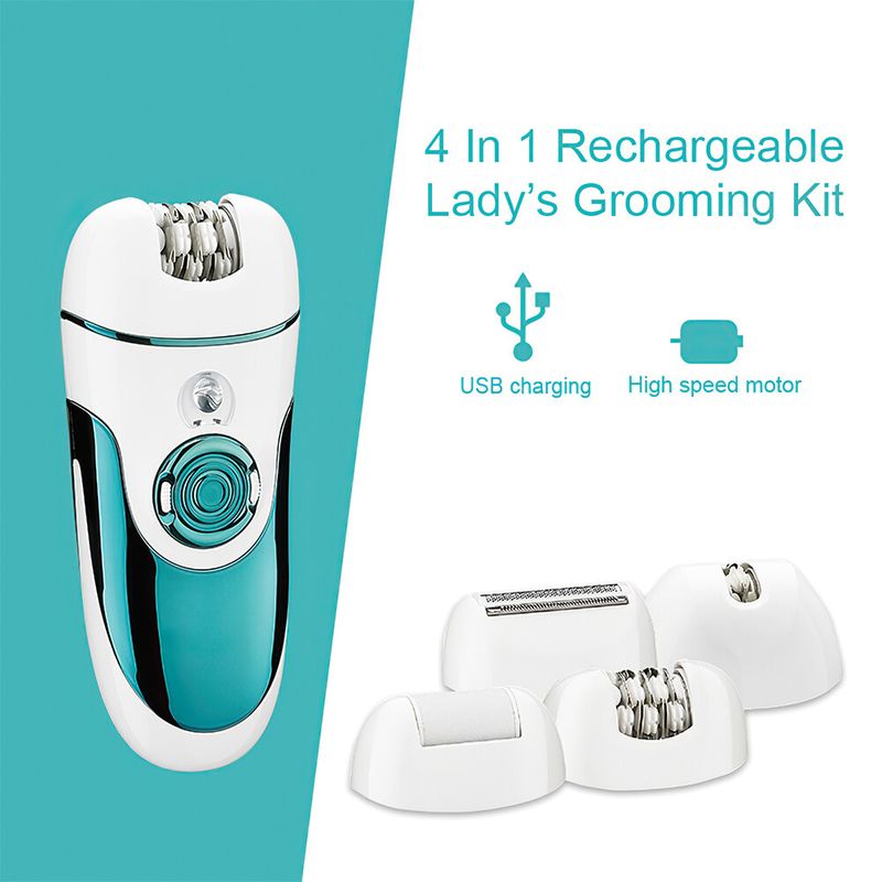 Épilateur 4 en 1 pour femme, rasoir sans fil pour épilation du corps et du visage, Royaume-Uni_voghion.com