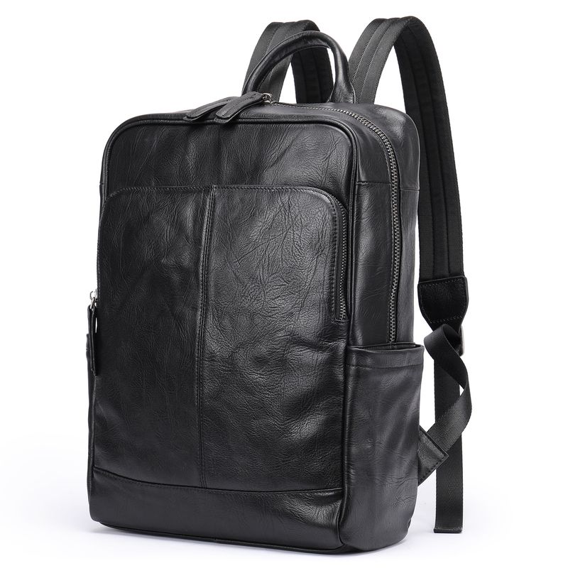 Marant Leather Men's Backpack First Layer Cowhide Travel Backpack Oil Wax Leather Business Computer Bag School Bag Backpack_voghion.com