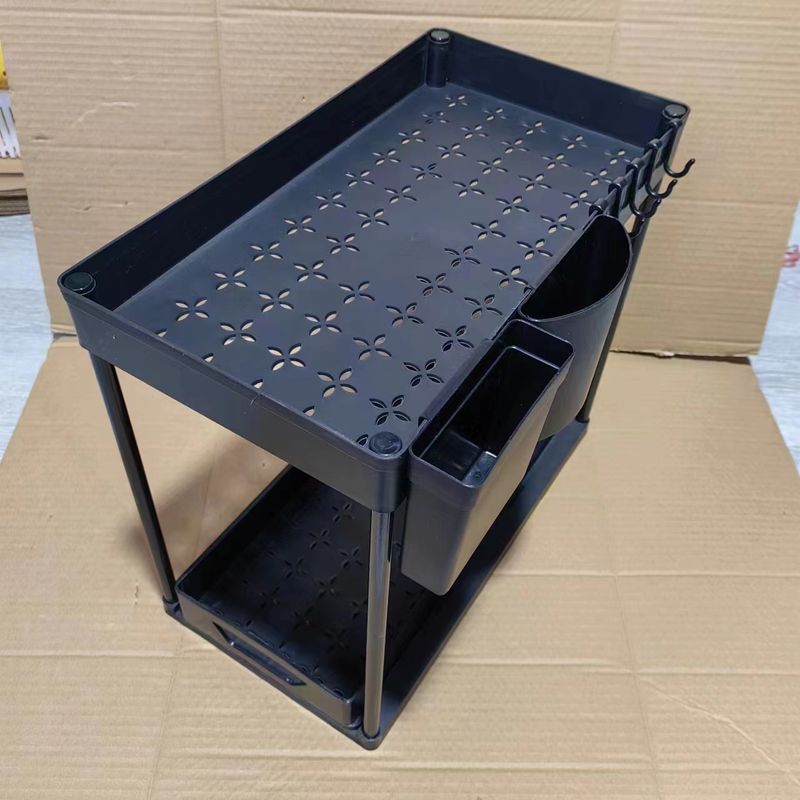 Lower sink storage rack, bathroom pull-out rack, kitchen finishing rack, multi-functional storage rack_voghion.com