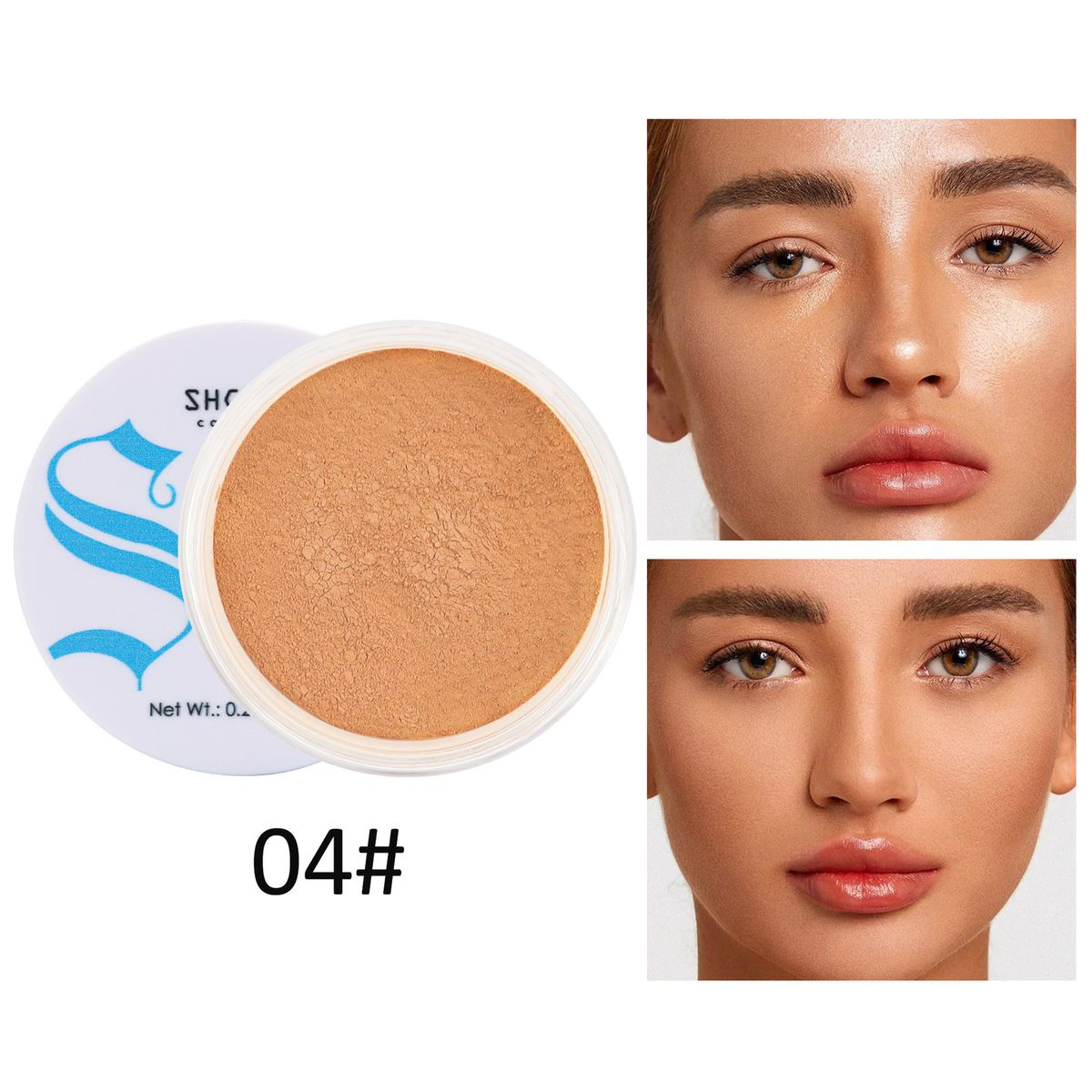 Puder Wasserfester und schweißfester Concealer ohne Make-up, loser Puder, leichtes Nude-Kontur-Fixierpuder_voghion.com