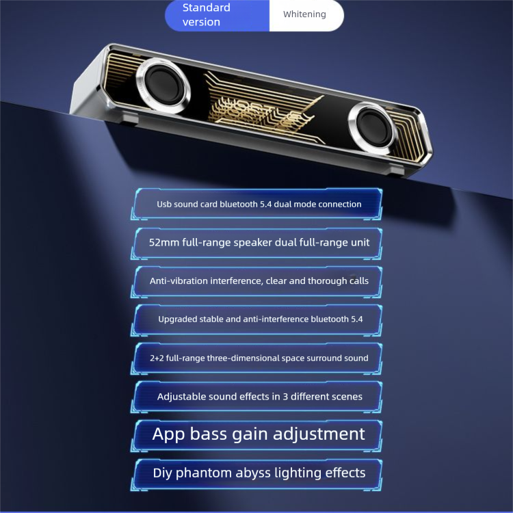 Deutsch Berlin Sound Computer Integrierte Desktop Home Gaming Wired Bluetooth Lautsprecher Laptop Universal_voghion.com