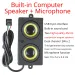 Eingebauter Desktop-Gehäuse 9-poliger USB-Computerlautsprecher mit Stereo-Sound Interner versteckter_voghion.com