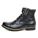 HPIOPL Cross-border 3009 Ritter Metall Doppelreißverschluss Ritterstiefel Herren Lederstiefel Bikerstiefel 48 Übergröße_voghion.com
