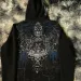Sieviešu kapuci Y2K Cyber Grunge Emo Zip Up Džemperi Vintage Graphics Print Kpop Estētiski gotikas apģērbi sievietēm_voghion.com