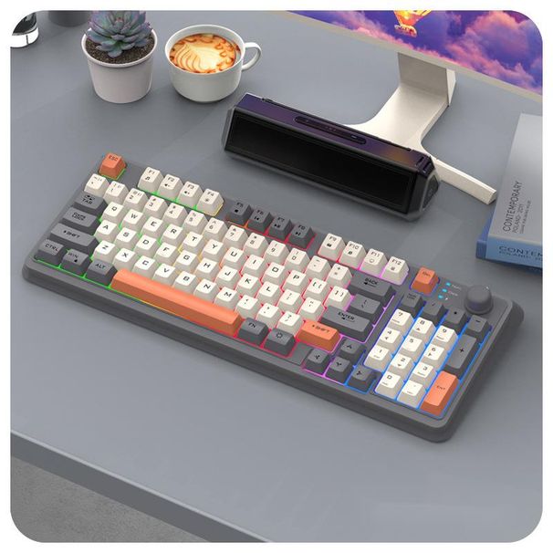 Xuan Yinfu K94 Bluetooth Wireless Dual-Mode Mechanical Feel For Computer Laptop Gaming Office Rechargeable Keyboard_voghion.com