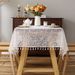 Kleine Blumenspitze Jacquard Tischdecke Französische Atmosphäre Tischmatte Hintergrundtuch Verschönern Dekoration Abdeckung_voghion.com
