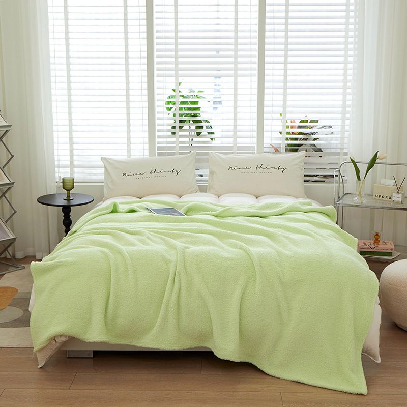 Blanket Extra Thick Soft Flannel Edge Throw Blanket For Single Double Bed Washable Nap Blanket For Home Office Or Travel_voghion.com