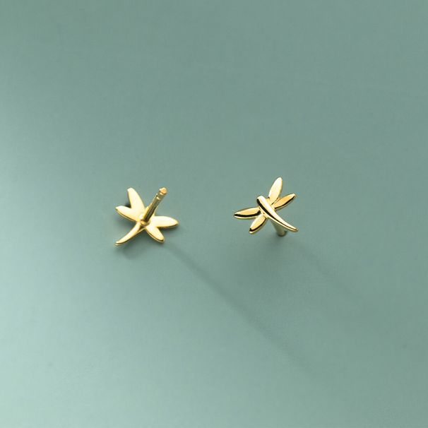 Orecchini a bottone a forma di libellula in argento massiccio 925, regali di compleanno_voghion.com