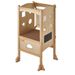 Tower Step Stool, Foldable Toddler Stool 3-Level Adjustable Height Toddler Step Stools With Safety Net, Solid Wood Kids Standing Tower Learning Sto_voghion.com