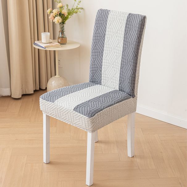 Coprisedie moderni - Coprisedie antiscivolo in poliestere con motivo pied de poule, vestibilità universale per sedie con schienale curvo/dritto (diverse opzioni di colore)_voghion.com