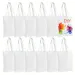 6 Pack Blank DIY Tote Bags-Washable Reusable Grocery Bags Heat Transfer/Sublimation Projects Ideal For Shopping Errands_voghion.com