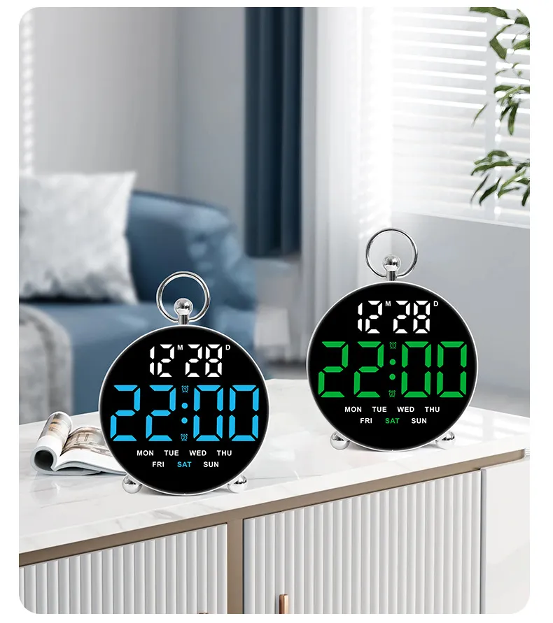 New LED Electronic Multifunctional Creative Student Desktop Digital Plug-in Alarm Clock 8029_voghion.com