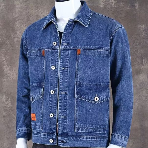 Giacca in denim da uomo, casual giapponese, popolare per i giovani, da lavoro_voghion.com
