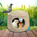 Egg Hatching Special Pigeon Box Rabbit Bird Nest Warm Grass Woven Outdoor Wall Hanging Home Use_voghion.com