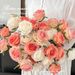 Ins Style High-End Burnt Edge Rose High-Realistic Artificial Bouquet Table Arrangement Decoration Handheld_voghion.com