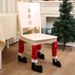 "Christmas Table Leg Covers - Snowflake Design Festive Chair & Bottle Decorations - Soft Non-Woven Fabric Holiday Home Decor_voghion.com