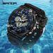 SANDA Style Digital Men Watches Dual Display Three Time Waterproof Shock Sports Watch Military Countdown Male LED Quartz Clock_voghion.com