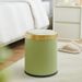 Touch-Control Trash Can With Lid – 10L/12L/15L Round Household Bin For Kitchen, Bathroom & Bedroom (Custom Colors, Odor-Resistant ABS Plastic)_voghion.com