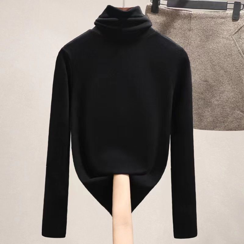 Women's Clothing Autumn Suit For Women New Mid Length Cardigan Jacket With High Necked Sweater Slim Wide Leg Pants Three Piece Suit_voghion.com