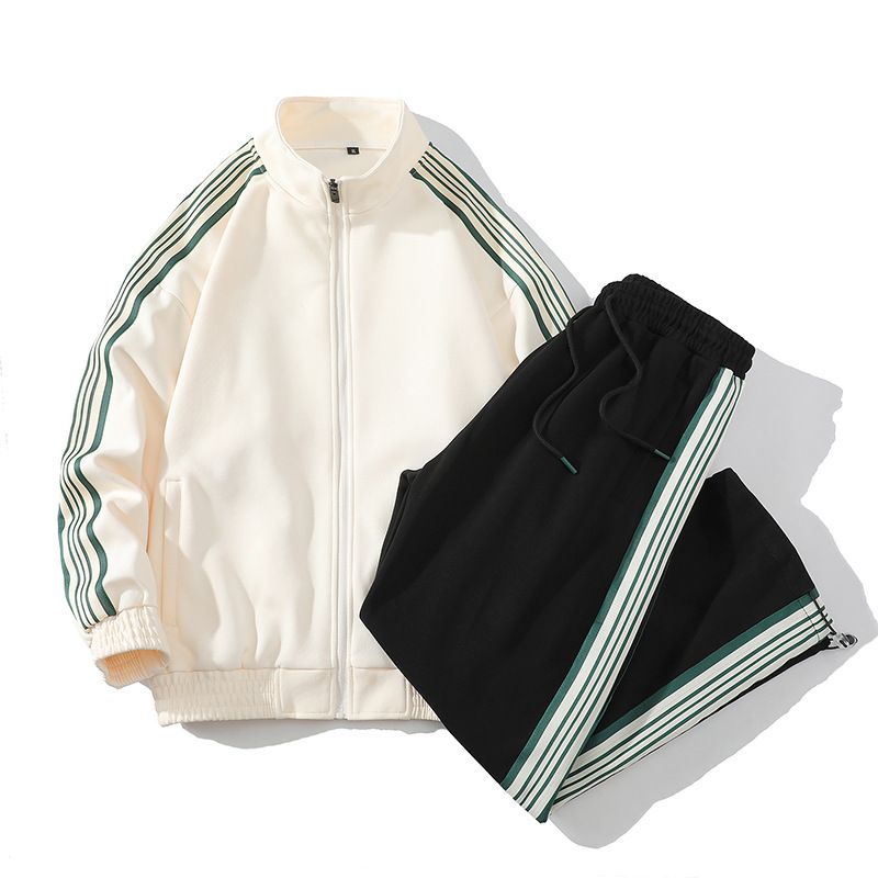 Men's Clothing new spring and autumn couple suits men's casual sports suits men's cardigan zipper two piece suits ladies trend_voghion.com