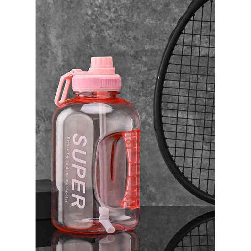 Ton Bucket Bouteille d'eau portable grande capacité avec paille pour l'été et l'extérieur_voghion.com