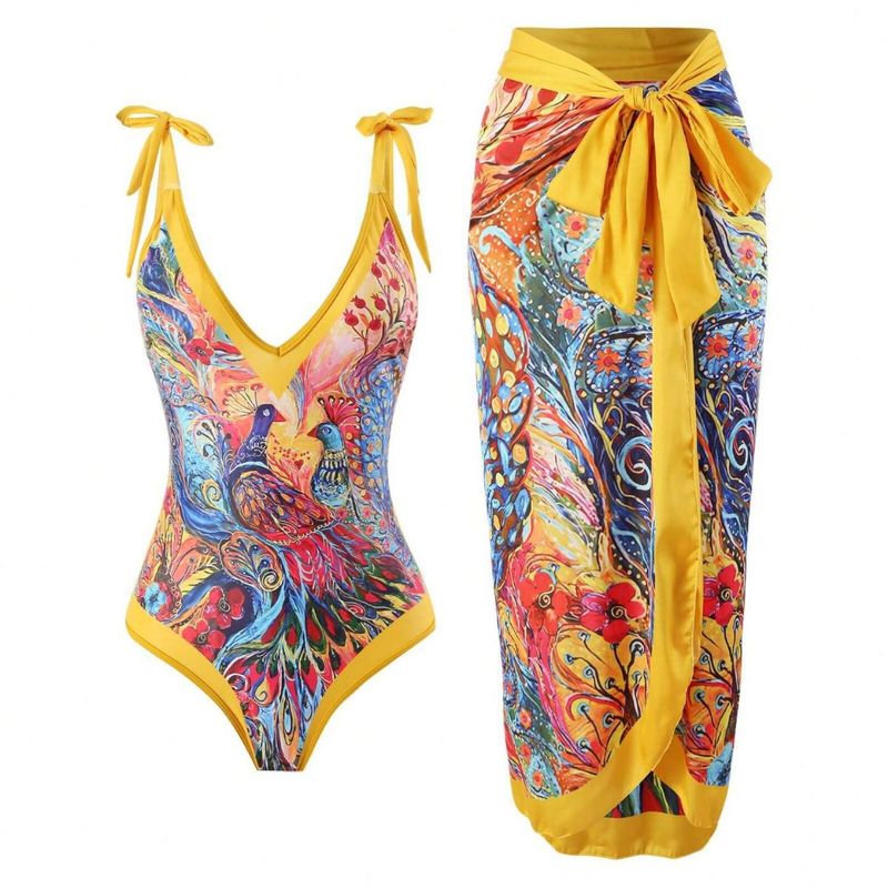 Costume da bagno intero sexy da donna, costume da bagno intero aderente con copertura della pancia, gonna da spiaggia per primavera calda per donna_voghion.com