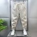 Korean version of the new simple leg-locking sports pants for men autumn and winter 2023 thickened casual pants youth solid color harem pants_voghion.com