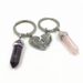 Necklaces Unisex 2-piece BFF keychain women's crystal broken heart pendant mother and daughter keychain_voghion.com