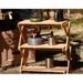Rack multifunzionale portatile per picnic all'aperto, rack di stoccaggio pieghevole multistrato in legno massello_voghion.com