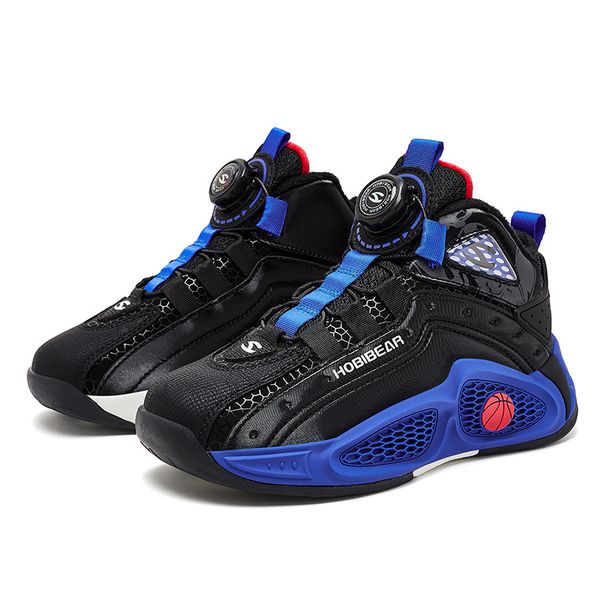 Kannerschuhe gepolstert Jongen Basketballschuhe Wantermodeller Meedercher plus Samtfutter Sportschuhe Knäppschuhe_voghion.com